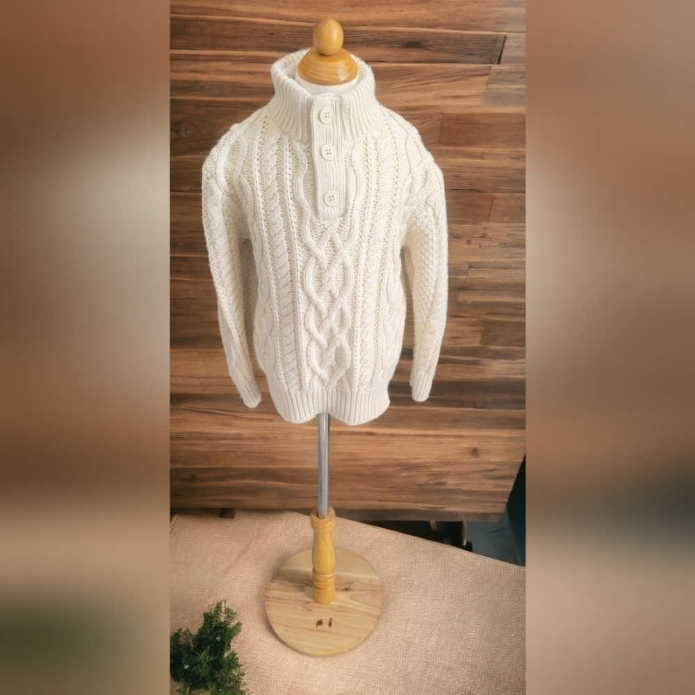 Gap Kids Mock Turtleneck Cable Knit Long Sleeve Sweater